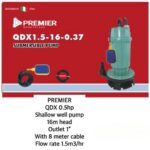 Premier 0.5HP 16M Lift Electric Submersible Water Pump