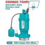 TOTAL Submersible pump 550W(0.75HP)
