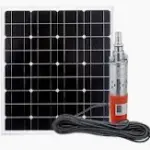 Submersible water pump complete with solar panel 110m